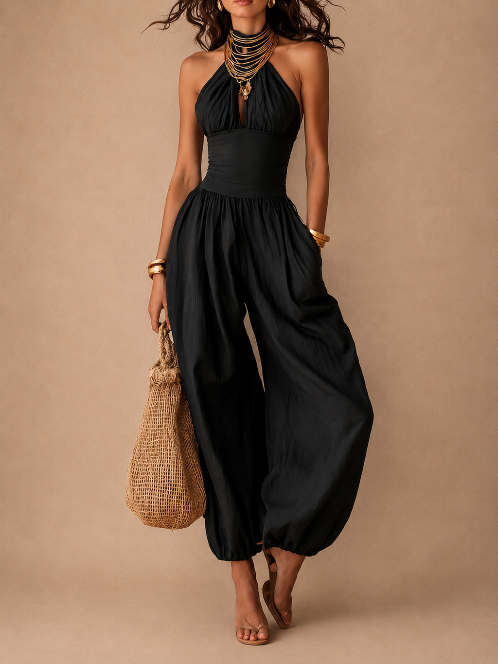 Danielle · Mono Halter Boho Negro