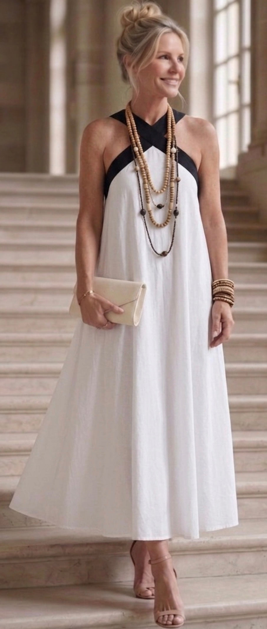 Adair | Midiklänning med korsad ringning