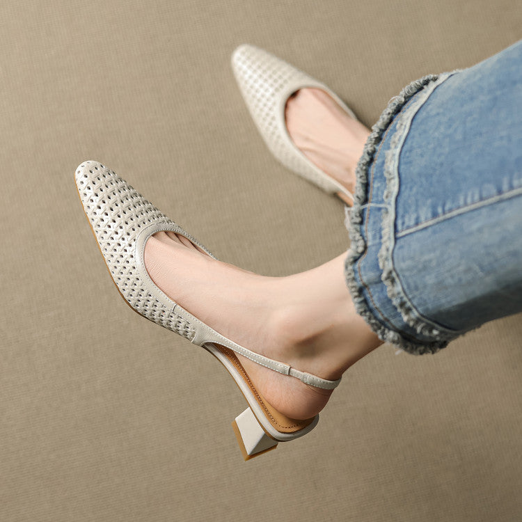 Aden | Slingback i äkta läder