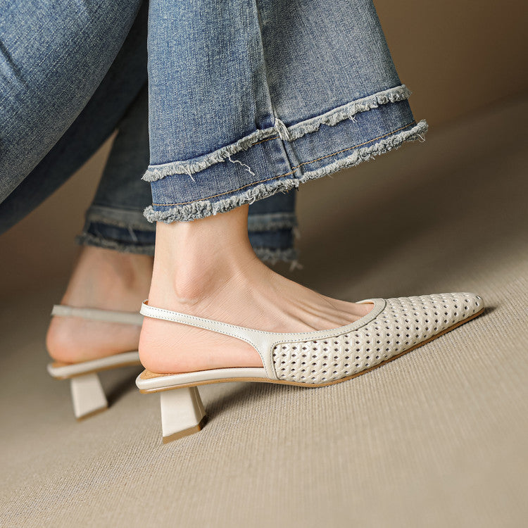 Aden | Slingback i äkta läder