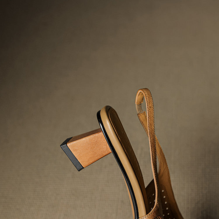 Aden | Slingback i äkta läder