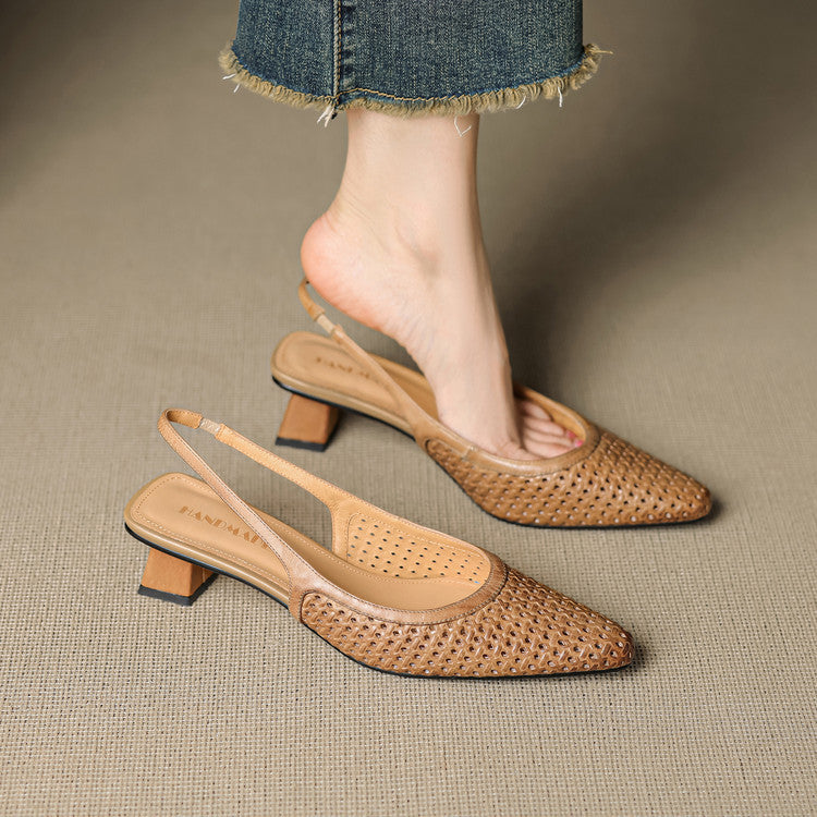 Aden | Slingback i äkta läder