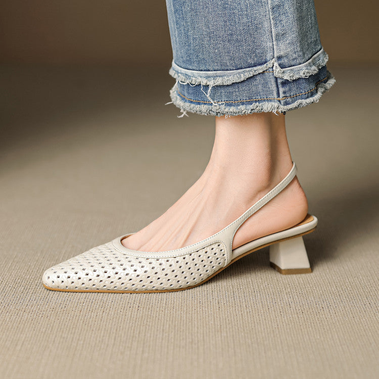 Aden | Slingback i äkta läder