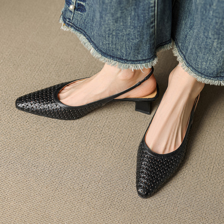 Aden | Slingback i äkta läder
