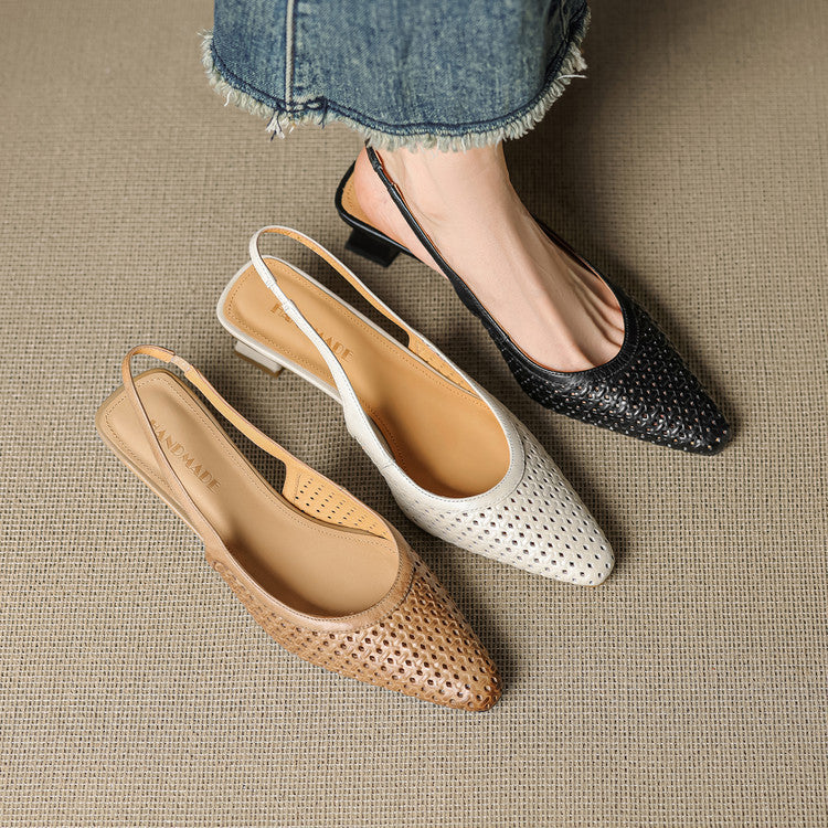 Aden | Slingback i äkta läder