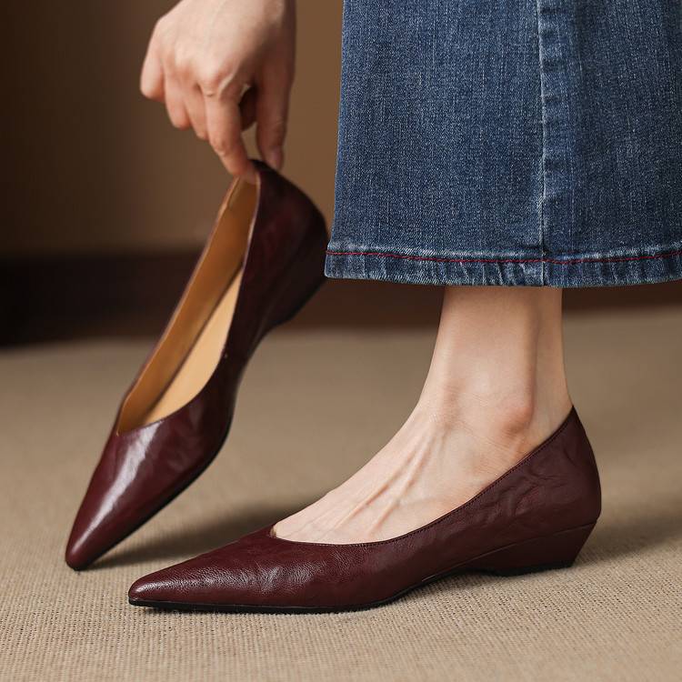Obsidian | Pumps i äkta läder