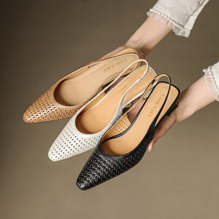 Aden | Slingback i äkta läder
