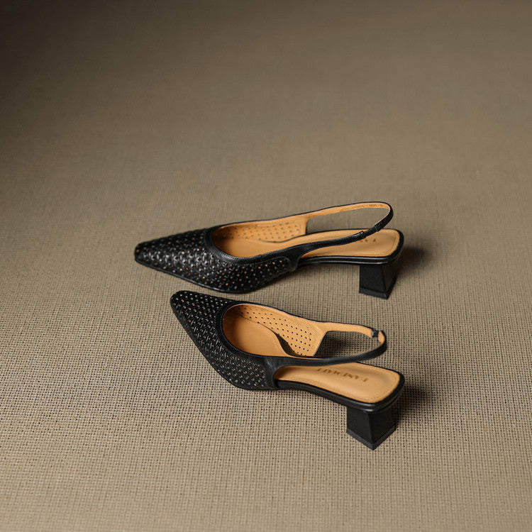 Aden | Slingback i äkta läder