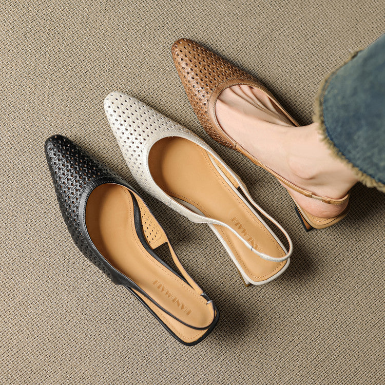 Aden | Slingback i äkta läder