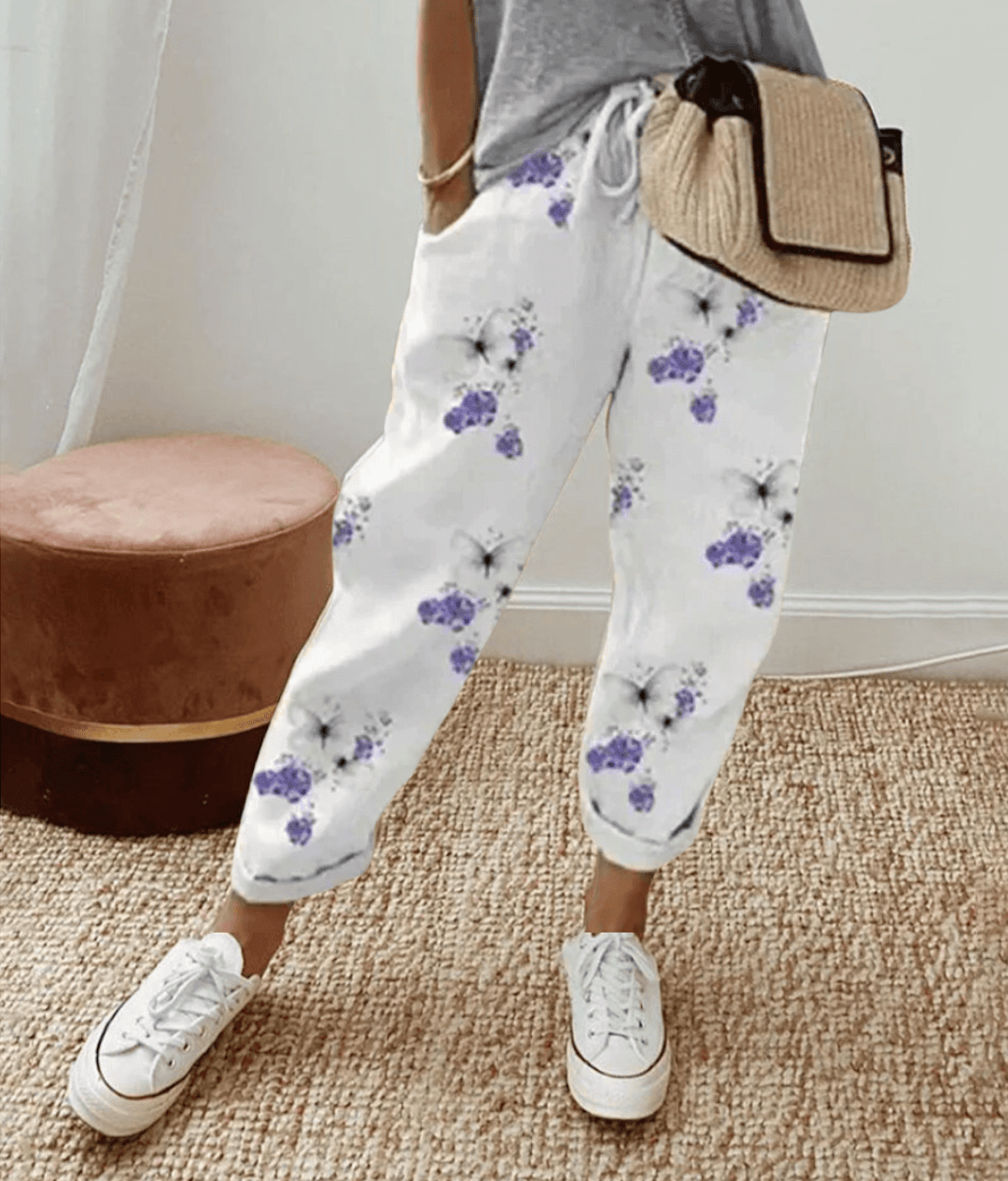 Alison · Pantaloni stampati con vita elastica