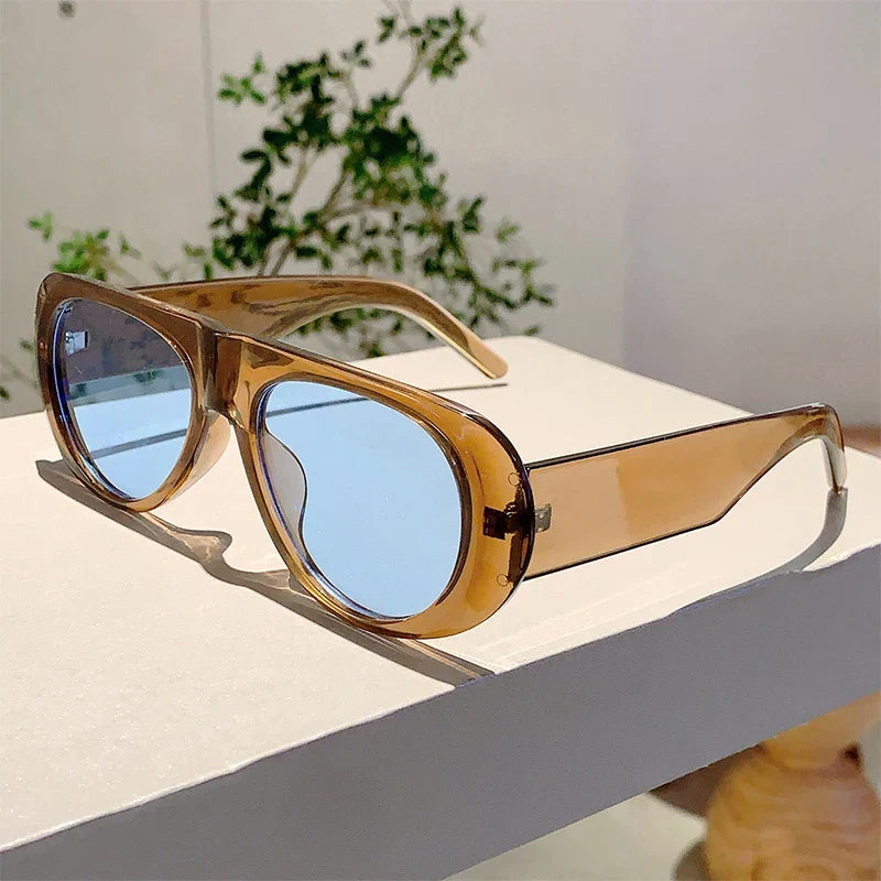 Allura · Occhiali da sole ovali oversize in acetato