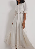 Anice · Abito in misto lino con pizzo — Avorio