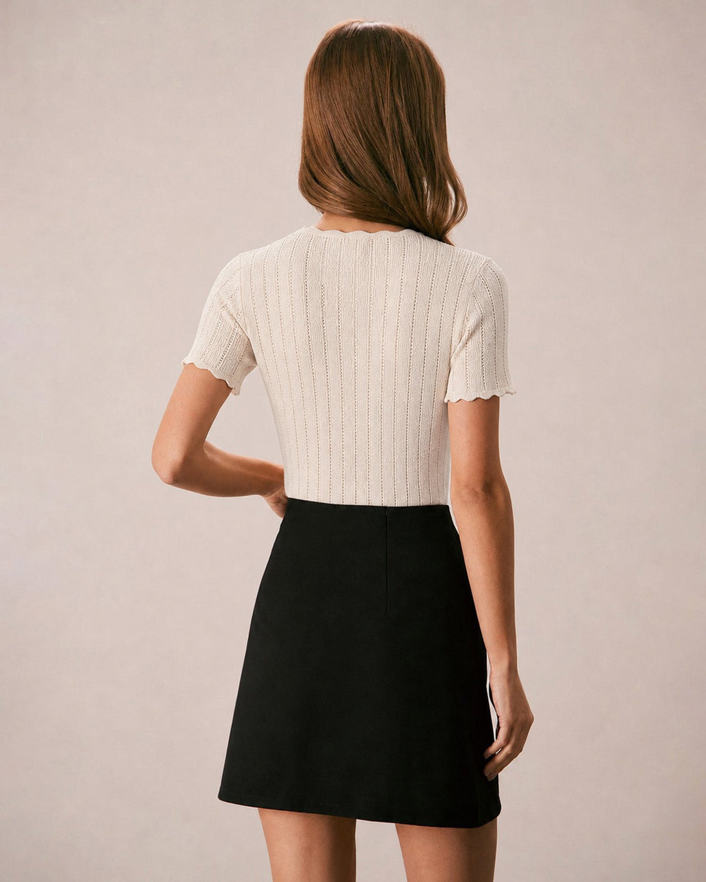 Apricot Cut Out Button Knit Sweater
