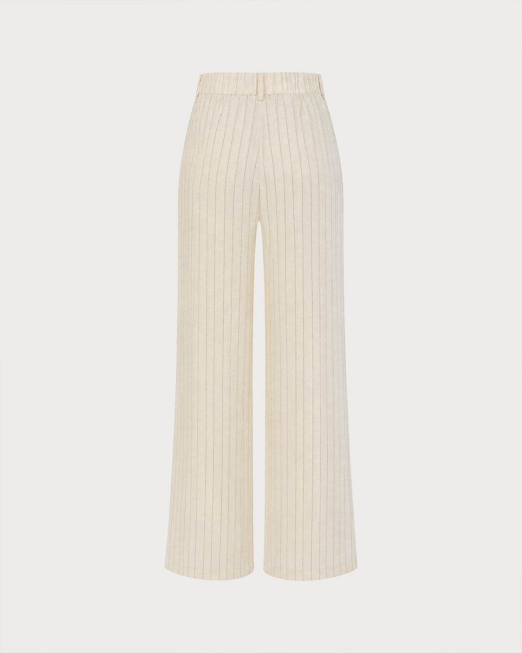 Apricot Elastic Waist Pockets Straight Pants