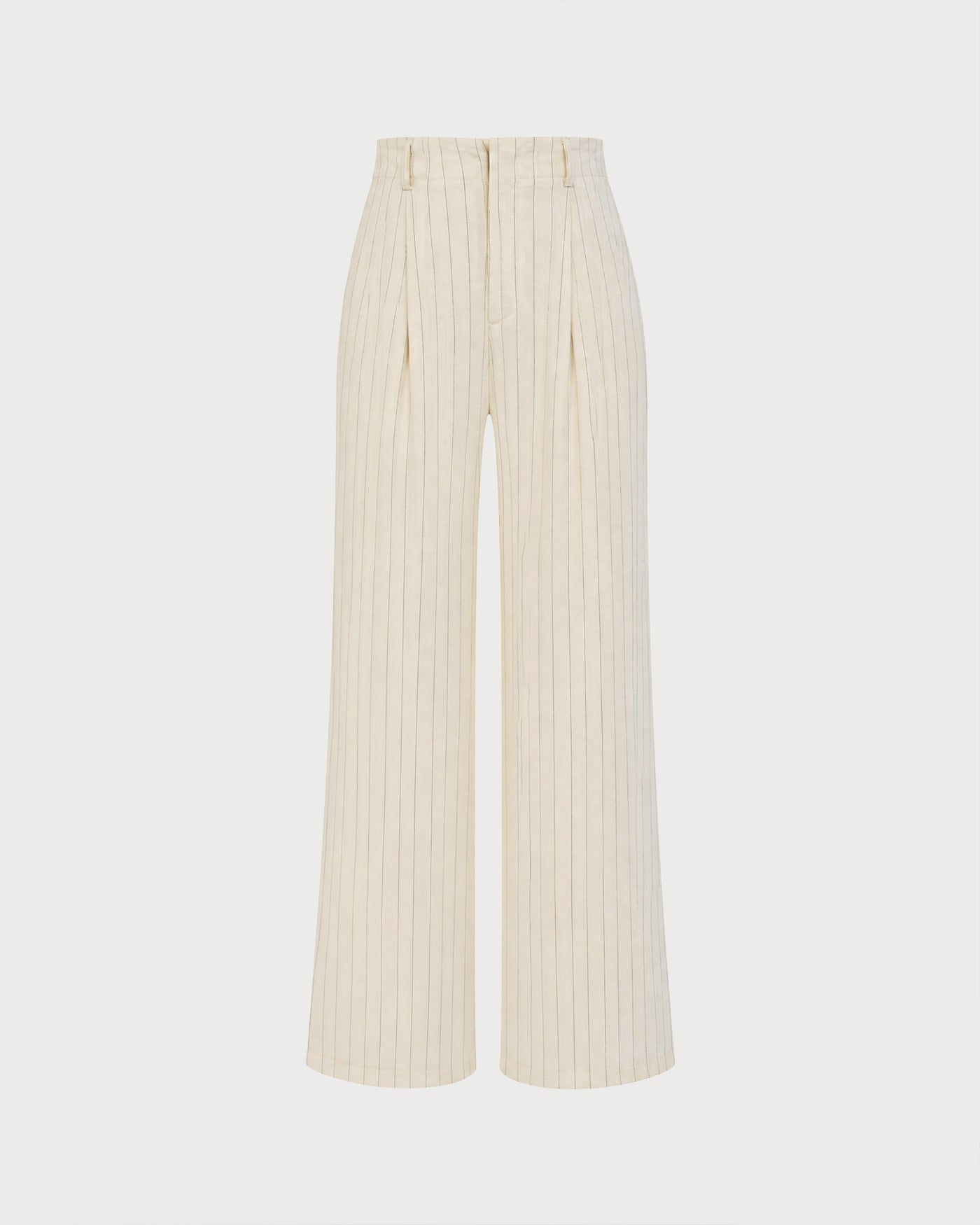 Apricot Elastic Waist Pockets Straight Pants