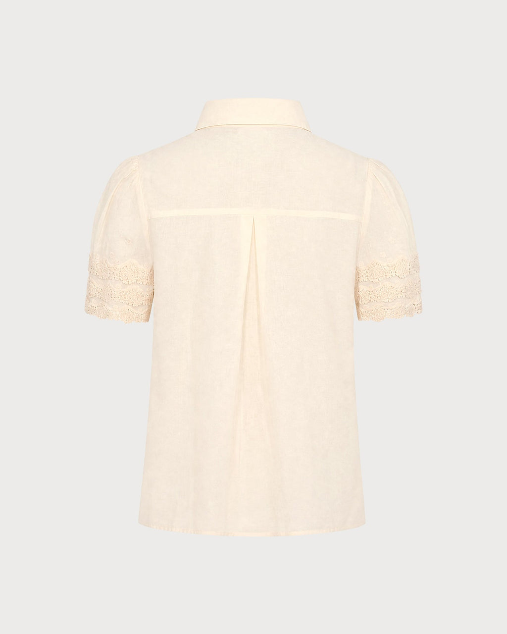 Apricot Cut Out Splicing Button Shirt