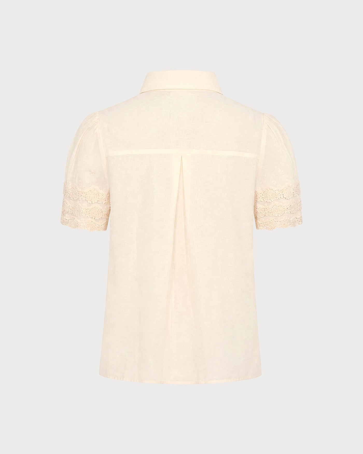 Apricot Cut Out Splicing Button Shirt