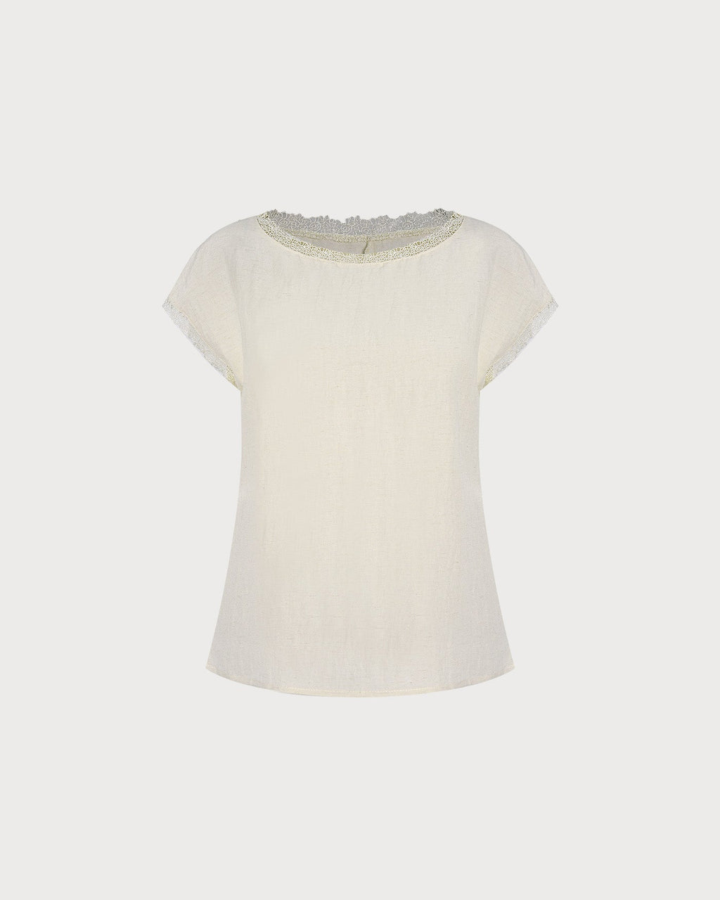 Apricot Boat Neck Splicing Tank Top
