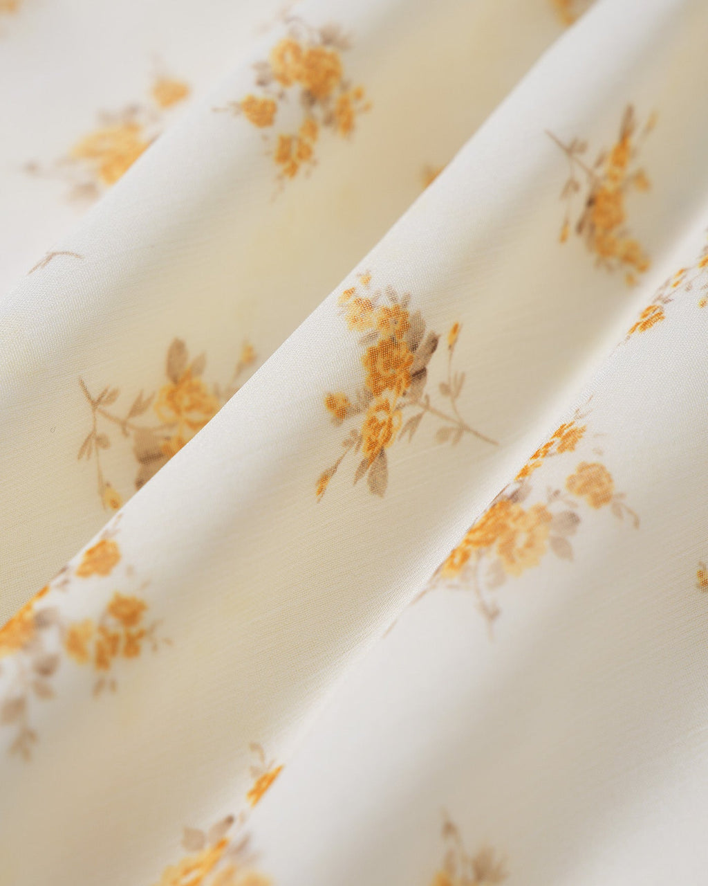 Apricot Floral Ruffle Slip Maxi Dress
