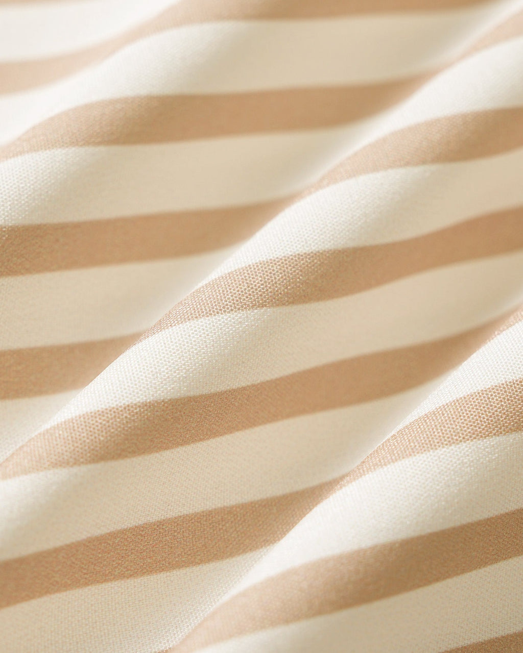 Apricot Collar Striped Button Shirt