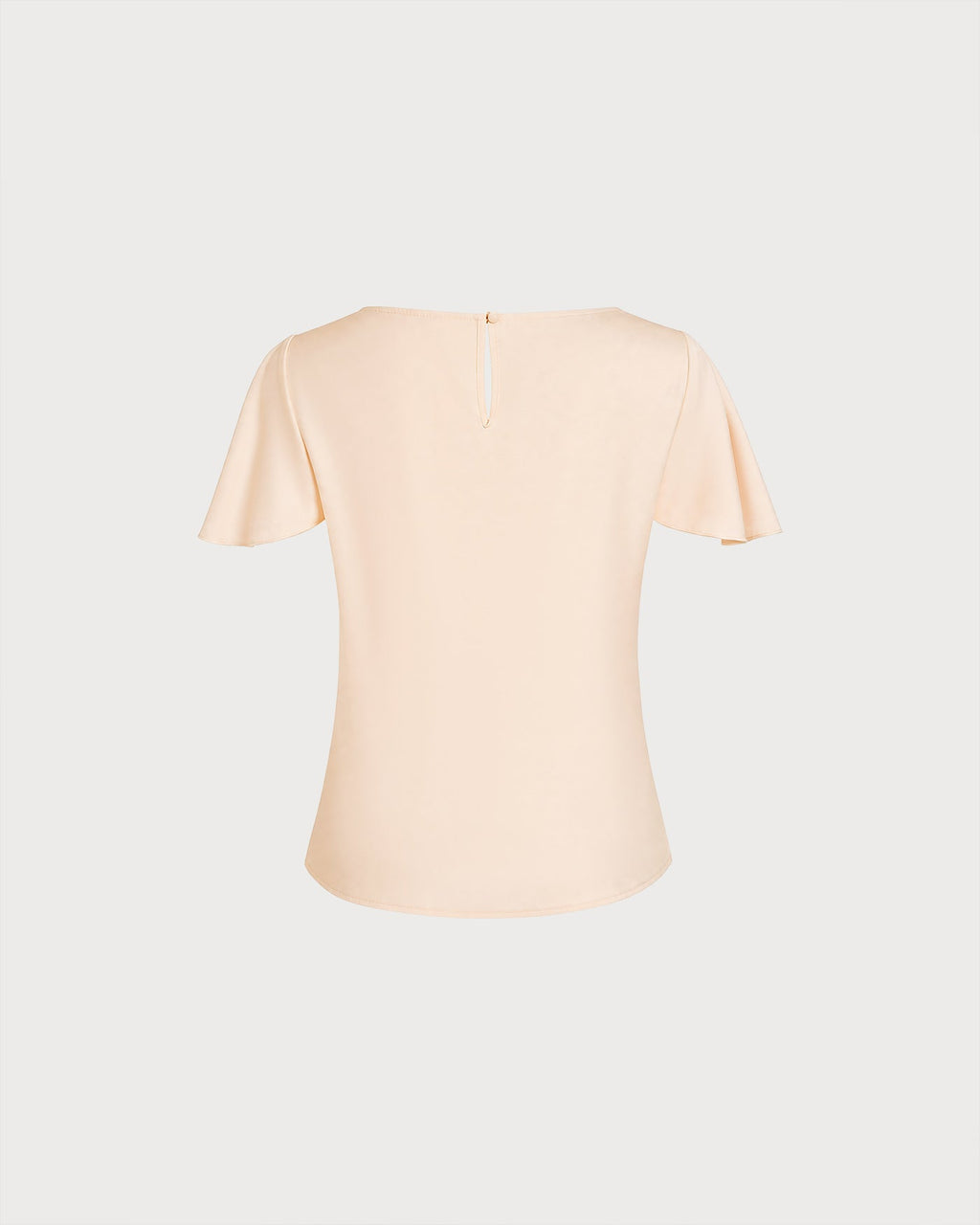 Apricot Cowl Neck Butterfly Sleeve Tee