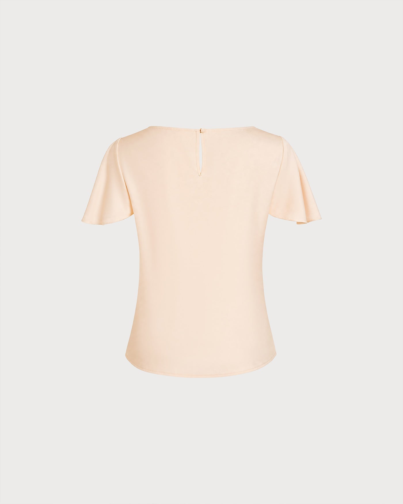Apricot Cowl Neck Butterfly Sleeve Tee