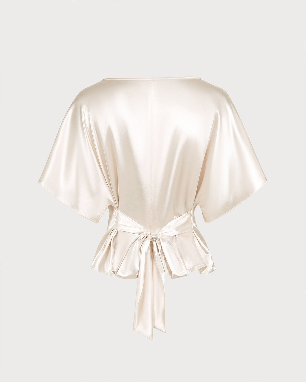 Apricot Boat Neck Drop Shoulder Tie Tee